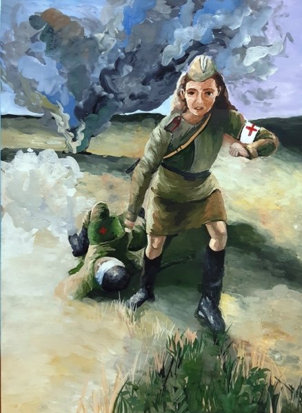 Раненый солдат картина