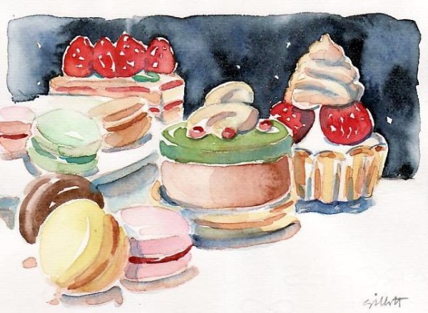 Сладости гуашью