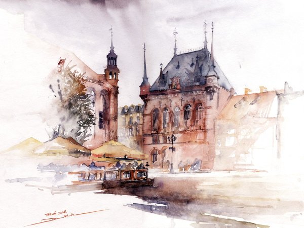 Атанов Владимир Сергеевич Архитектор акварели