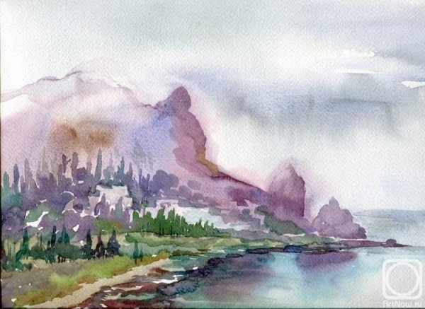 Море и горы акварелью