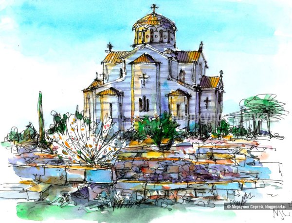 Картина Волошина с Карадагом