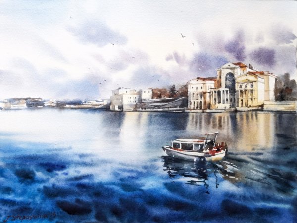 Пейзажи Артека картины акварель