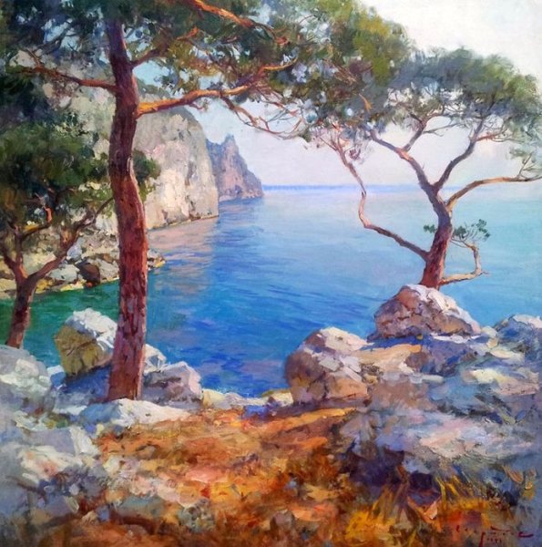 Картина крымские пейзажи Владимир Ольхов