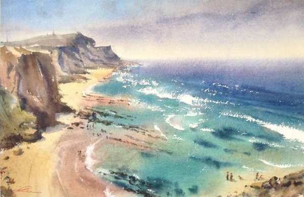 Средиземноморский пейзаж мастихином