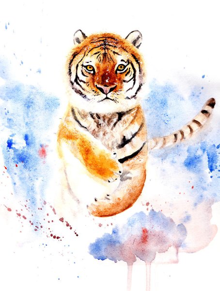 Акварельные тигрята