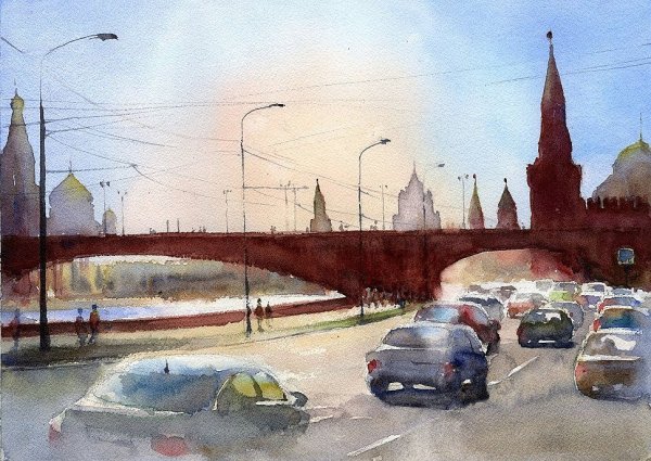 Тупоршин Владимир акварель Москва
