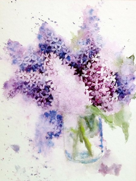 Акварель Лилак