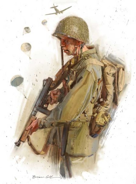 Солдат акварелью