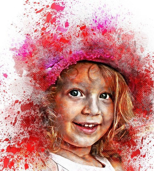 Акварельный портрет в фотошопе