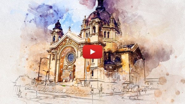 Иллюстрации с элементами акварели