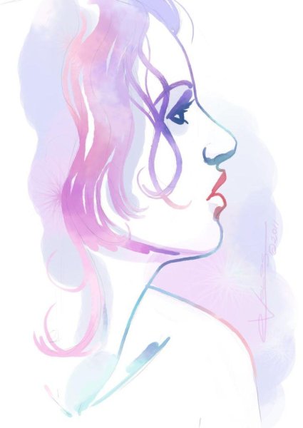 Акварельные силуэты женщин