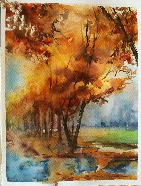 Рисунки акварелью