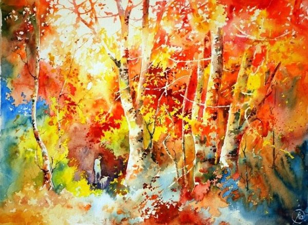 Осень акварель