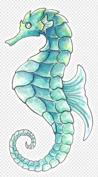 Гравюра "морской конек"