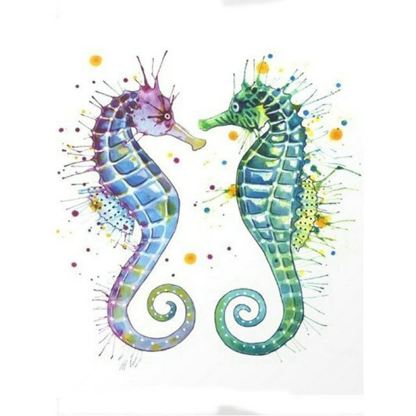 Морской конек арт