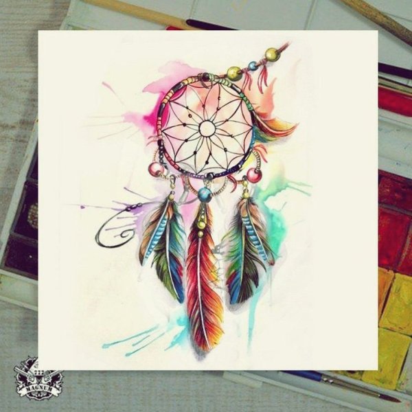 Ловец снов акварель