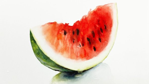 Watermelon in Watercolor