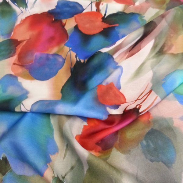 Ткань с акварельным принтом