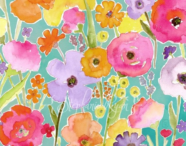 Акварельные принты на ткани