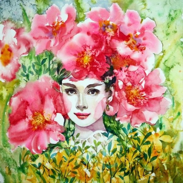 Портрет акварелью