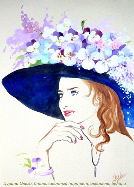 Портрет гуашью