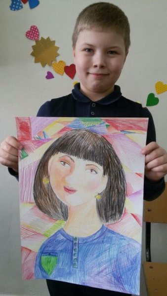 Портрет мамы техники рисования