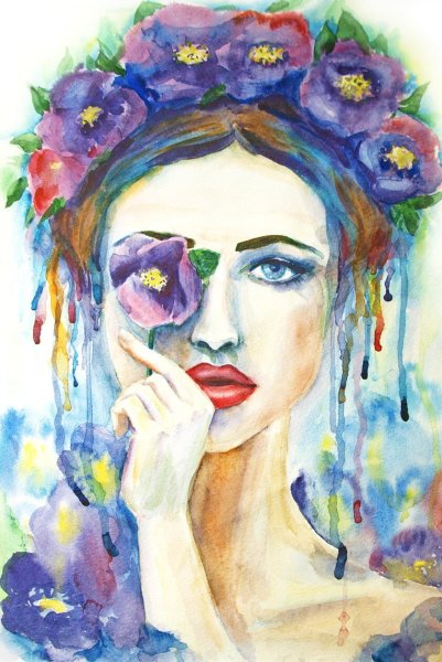 Портрет мамы детский красками