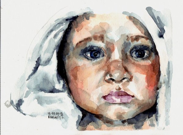 Портрет мамы детский рисунок