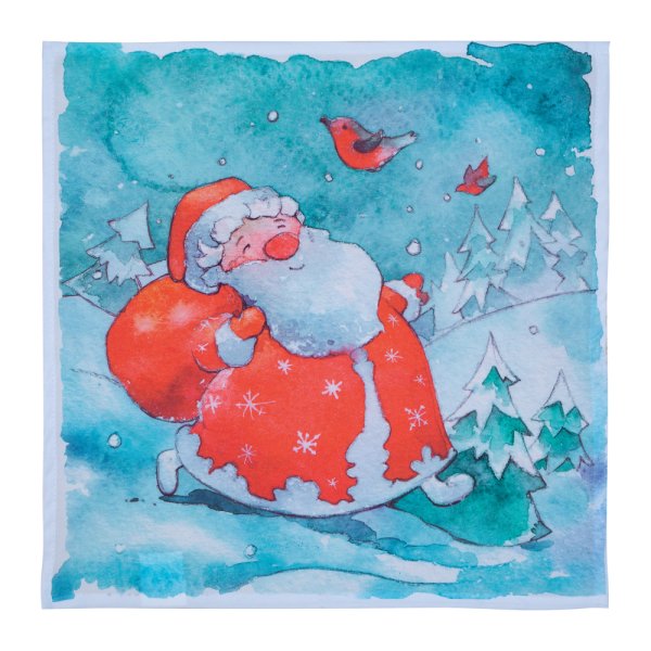 Акварельный дед Мороз