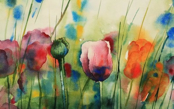 Рисунки акварелью