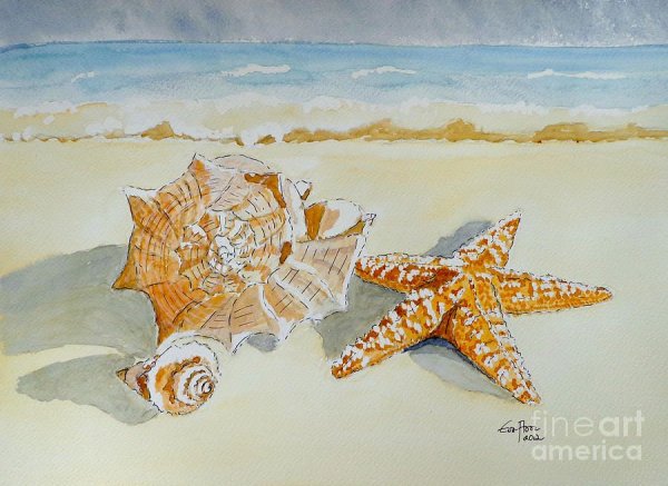 Живопись акварелью Маяк и море