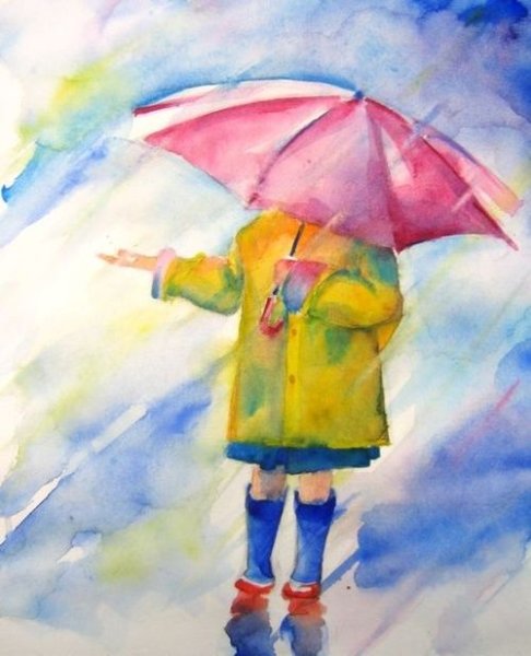 Дождь акварелью