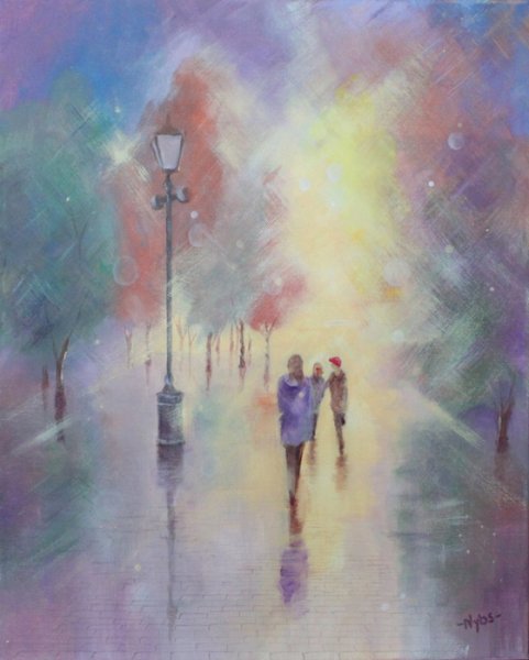 Дождь акварелью