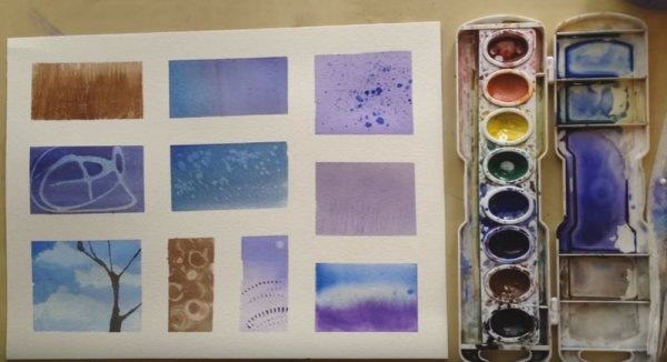 Акварельные техники и приемы