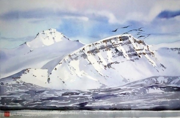 Акварель Анна Михайлова Хибины