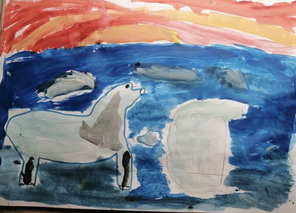 Арктика глазами детей рисунки