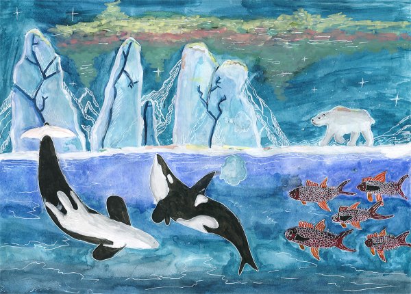 Пейзаж Арктика подготовительная