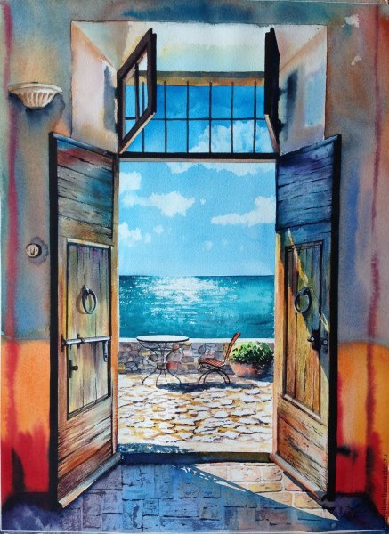 Рождество акварель