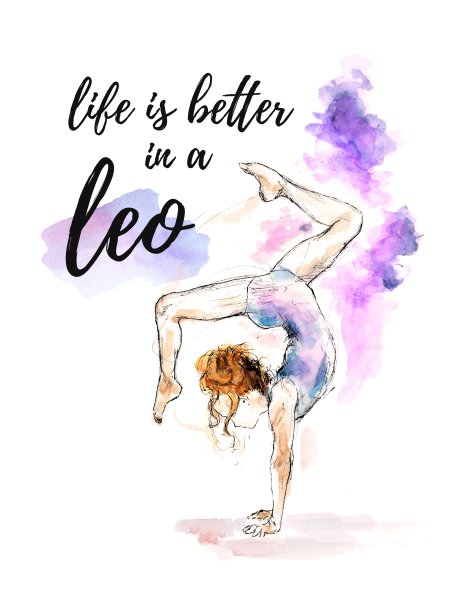 Гимнастка акварель