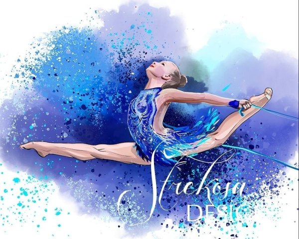 Гимнастка рисунок