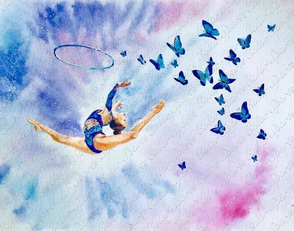 Гимнастка рисунок