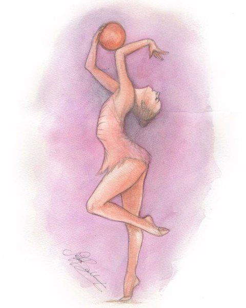 Гимнастика акварель