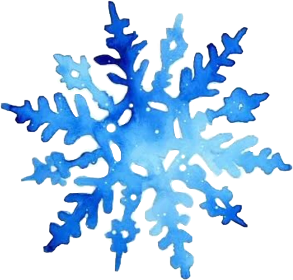 Новогодние снежинки акварель