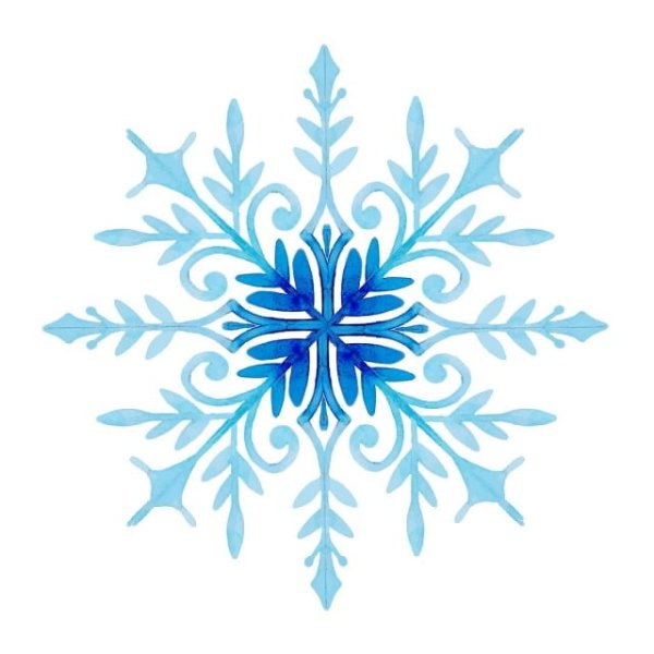 Акварельные снежинки