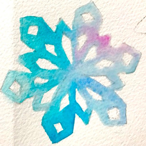 Необычное рисование снежинок