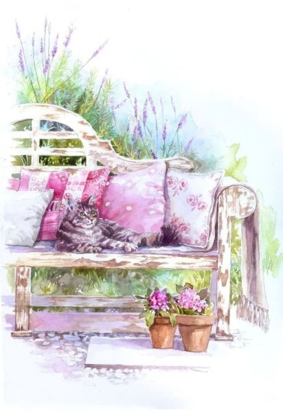 Уютные иллюстрации акварелью