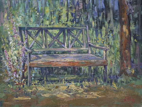 Скамейка в живописи