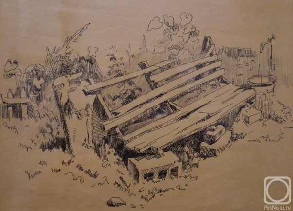 Скамейка скетч