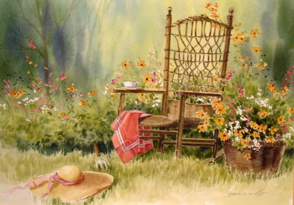 Сад акварель