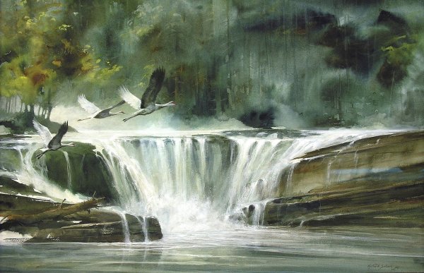 Художник Мортен э. Сольберг, акварелист.